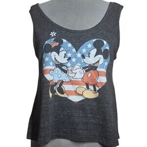 Disney Mickey and Minney Crop Tank Top Size Medium